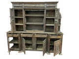 Antique Hutch, Brittany, Breton, Carved Oak, Display, Storage, 19th C., 1800s!! - Old Europe Antique Home Furnishings