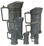 Antique Kitchen Measures, Pewter and Copper, 16 Pieces, Various Items, Bombay! - Old Europe Antique Home Furnishings