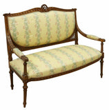 Antique Salon Set, Louis XVI Style Upholstered Salon Settee Sofa With 2 Chairs!! - Old Europe Antique Home Furnishings