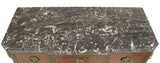 Antique Secretary / Cabinet, French Marble-Top Mahogany, Louis XV / XVI 1800's! - Old Europe Antique Home Furnishings