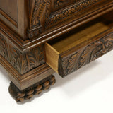 Antique Server, Sideboard, Monumental Continentall Renaissance Revival Carved Oak!! - Old Europe Antique Home Furnishings