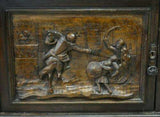 Antique Sideboard Cabinet Display, Italian Renaissance Revival Carved, 1900's! - Old Europe Antique Home Furnishings