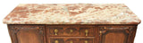 Antique Sideboard, Chippendale Style Marble-Top Oak Cabinet, Vintage / Antique! - Old Europe Antique Home Furnishings