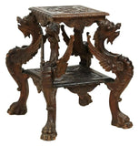 Antique Table, Side, Renaissance Revival Carved Griffin, Shield Design, 1800's! - Old Europe Antique Home Furnishings