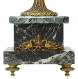 Antique Urn Garnitures, French Bronze-Mounted Marble, Scrolled Handles, 1800's!! - Old Europe Antique Home Furnishings