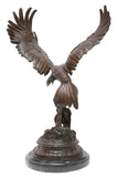 Antique Statue, Bronze Falcon, After Jules Moigniez (D.1894) , 25"H, 1800's! - Old Europe Antique Home Furnishings