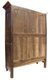 Antique Armoire, French Provincial Louis XV Style Burlwood Elm, Shelves, Drawers - Old Europe Antique Home Furnishings