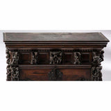 Antique Cabinet / Desk, A Northern Italian Walnut Bambocci, 1800's, Gorgeous!! - Old Europe Antique Home Furnishings
