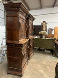 Antique Cabinets, Dutch Wedding, Well Carved, Pair, Gorgeous 1800's!! - Old Europe Antique Home Furnishings