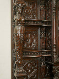 Antique Cupboard, Stepback Early Carved Figural Panels Cabinet, Gorgeous! - Old Europe Antique Home Furnishings