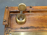 Antique Desk, Slant Front Lift Top Portable Desk, Brass Writing, Inkwell, 1800's!! - Old Europe Antique Home Furnishings