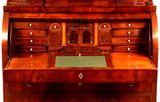 Antique Secretary Biedermeier, Mahogany, Lots of Drawers, Writing Surface, 1800s!! - Old Europe Antique Home Furnishings