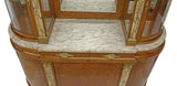 Antique Server, Sideboard, Display, French Marble-Top Burlwood, Mirror, 1900's!! - Old Europe Antique Home Furnishings