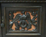 Antique Sideboard Cabinet Display, Italian Renaissance Revival Carved, 1900's! - Old Europe Antique Home Furnishings