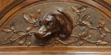 Antique Sideboard, Italian Carved, Walnut, Hunt, Arched Crest, Shelves, 1800's! - Old Europe Antique Home Furnishings