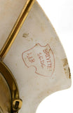 Antique Swiss Coat of Arms Desk Clock, Brass Frame, Halberds, Shield, 1900's!! - Old Europe Antique Home Furnishings