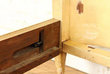 Antique Bed, Full Size, and Nightstand French Style Satinwood, Painted, 1930's, Gorgeous Set - Old Europe Antique Home Furnishings