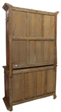 Antique Bookcase, French Henri II Style Carved Oak Stepback, Display,1800's!! - Old Europe Antique Home Furnishings