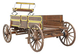 Antique Buckboard, Horse Drawn, Painted, Iron Bound Spoke Wheels!! - Old Europe Antique Home Furnishings