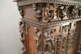 Antique Cupboard, Cabinet, Heavily Carved Continental Court, 17-18th C., Gorgeous!! - Old Europe Antique Home Furnishings
