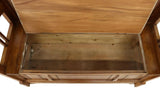 Antique Hall Bench, Art Nouveau Carved Walnut, Hall Way, early 1900s, Gorgeous! - Old Europe Antique Home Furnishings