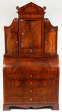 Antique Secretary Biedermeier, Mahogany, Lots of Drawers, Writing Surface, 1800s!! - Old Europe Antique Home Furnishings