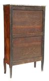 Antique Secretary / Cabinet, French Marble-Top Mahogany, Louis XV / XVI 1800's! - Old Europe Antique Home Furnishings