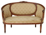 Antique Settee Set with 2 Bergeres, French Louis XVI Style Upholstered, 20th C.! - Old Europe Antique Home Furnishings