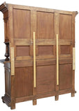 Antique Sideboard, Italian Renaissance Revival Walnut, Cornice, Early 1900's! - Old Europe Antique Home Furnishings