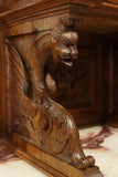 Antique Sideboard, Marble-Top, Breakfront, Italian Renaissance Revival, 1900's! - Old Europe Antique Home Furnishings
