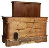 Antique Sideboard, Motorized TV Stand, Continental Carved Walnut Stand!! - Old Europe Antique Home Furnishings