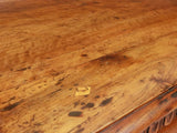 Antique Table / Desk, Italian Walnut Trestle Library, Carved, Border, 17-1800's! - Old Europe Antique Home Furnishings