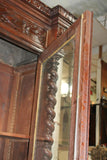 Antique Bookcase, French Louis XIII, Oak, Barley Twist, Glass Doors, 1800s!! - Old Europe Antique Home Furnishings