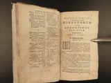 Antique Books, Law 1664, Dutch Corvinus DIGEST Aphorisms Roman Jurisprudence!! - Old Europe Antique Home Furnishings