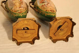 Antique Garnitures, Porcelain and Bronze, Pair, Artist signed, "Licar", 14 Ins! - Old Europe Antique Home Furnishings