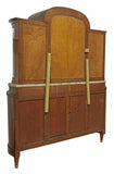 Antique Server, Sideboard, Display, French Marble-Top Burlwood, Mirror, 1900's!! - Old Europe Antique Home Furnishings