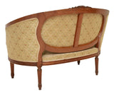 Antique Settee Set with 2 Bergeres, French Louis XVI Style Upholstered, 20th C.! - Old Europe Antique Home Furnishings