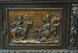 Antique Sideboard Cabinet Display, Italian Renaissance Revival Carved, 1900's! - Old Europe Antique Home Furnishings