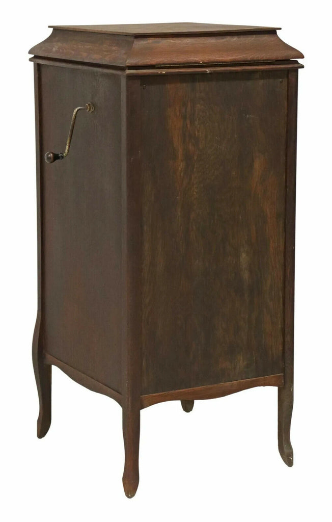 Antique Phonograph, Columbia Grafonola, American Oak, Hand Crank