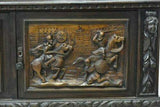 Antique Sideboard Cabinet Display, Italian Renaissance Revival Carved, 1900's! - Old Europe Antique Home Furnishings