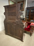 Antique Sideboard, Hunt Game, Highly Carved, German, Black Forest Style, 1800's! - Old Europe Antique Home Furnishings