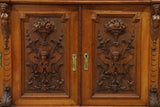Antique Sideboard, Marble-Top, Breakfront, Italian Renaissance Revival, 1900's! - Old Europe Antique Home Furnishings