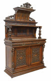 Antique Sideboard and Server, Pair, Walnut, Monumental, Renaissnace Revival, 1800's!! - Old Europe Antique Home Furnishings