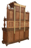 Antique Sideboards, Monumental, Renaissance Revival Walnut, Pair, Carved, 1800s - Old Europe Antique Home Furnishings