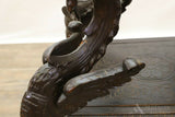 Antique Table, Occasional, Side, Renaissance Revival Griffin Carved Oak, Beauty!! - Old Europe Antique Home Furnishings