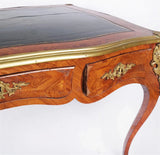 Antique Bureau Plat, Desk, Louis XV Kingwood, Gilt, Green, Circa 1760, 18th C!! - Old Europe Antique Home Furnishings