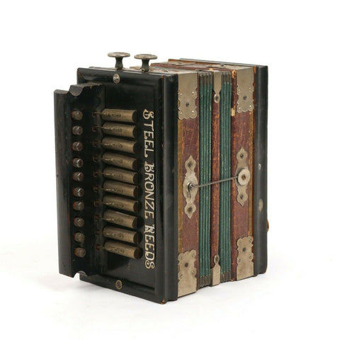 Antique Accordion Steel Bronze Reeds