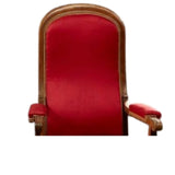 Antique Armchair, French Louis Philippe Red High BackFauteuil Chair 1800s, Gorgeous!! - Old Europe Antique Home Furnishings
