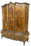 Antique Armoire, Italian Venetian Patchwork Figured Walnut Armoire, early 1900s - Old Europe Antique Home Furnishings