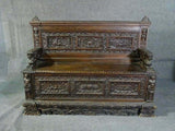 Antique Hall Bench / Seat, Carved Griffin Italian Hall Seat, 18th / 19th C.!! - Old Europe Antique Home Furnishings